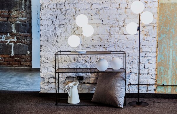 Nordic Design Černý kovový toaletní stolek Trixom 100 x 30 cm