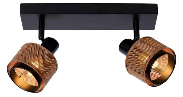 Lucide 77980/02/30 - Bodové svítidlo RAFA 2xE14/40W/230V černá/bronz