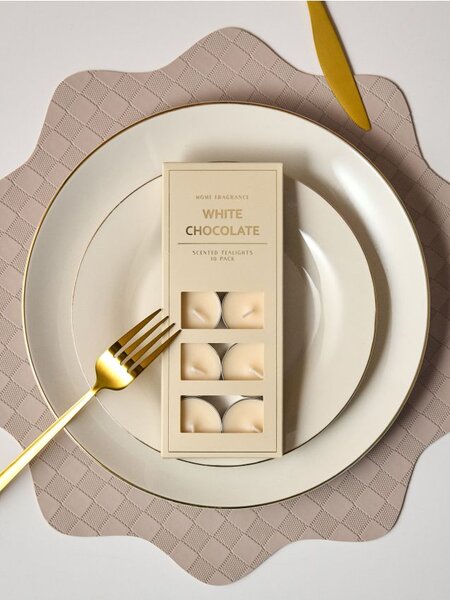 Sinsay - Čajové svíčky 10 pack White Chockolate - bílá