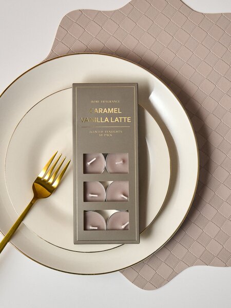 Sinsay - Čajové svíčky 10 pack Carmel Vanilla Latte - béžová