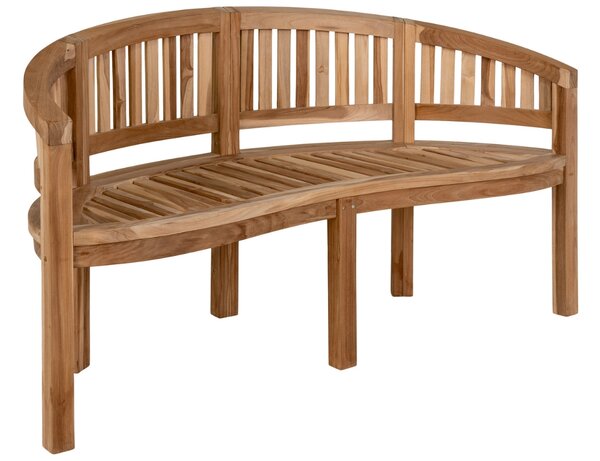 Nordic Living Hnědá teaková zahradní lavice Eryen 150 cm