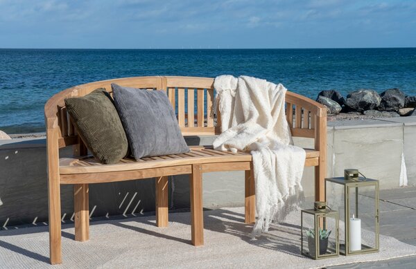 Nordic Living Hnědá teaková zahradní lavice Eryen 150 cm