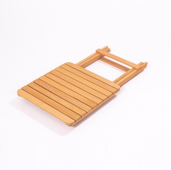 Kalune Design Skládací zahradní odkládací stolek Leslie 40 cm z masivu hnědý