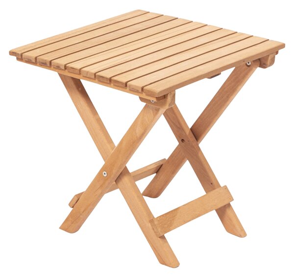 Kalune Design Skládací zahradní odkládací stolek Leslie 40 cm z masivu hnědý