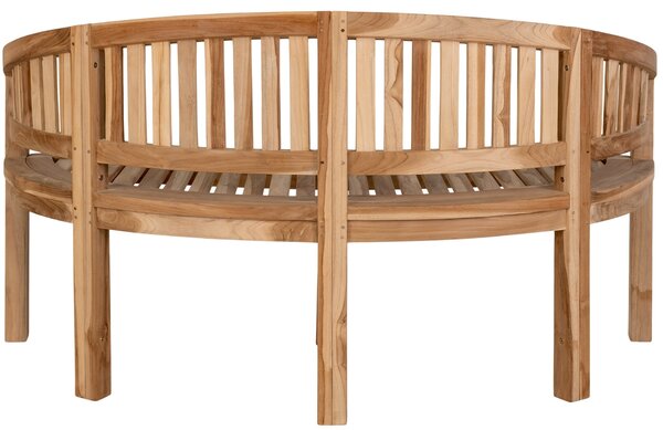 Nordic Living Hnědá teaková zahradní lavice Eryen 150 cm