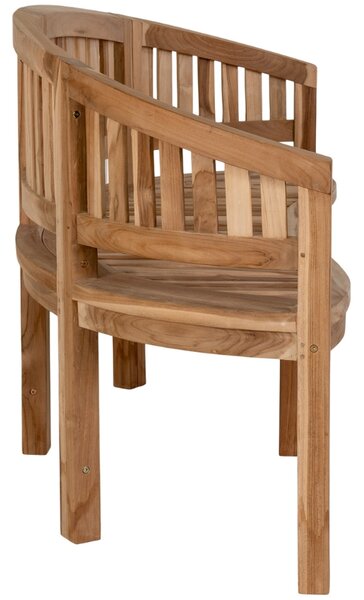 Nordic Living Hnědá teaková zahradní lavice Eryen 150 cm