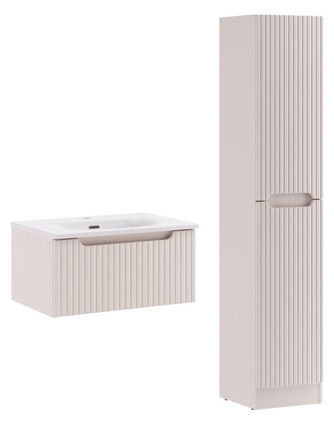 Comad Koupelnová sestava Nova Cashmere Sky I se zápustným umyvadlem a skříňkami 60 cm kašmírová