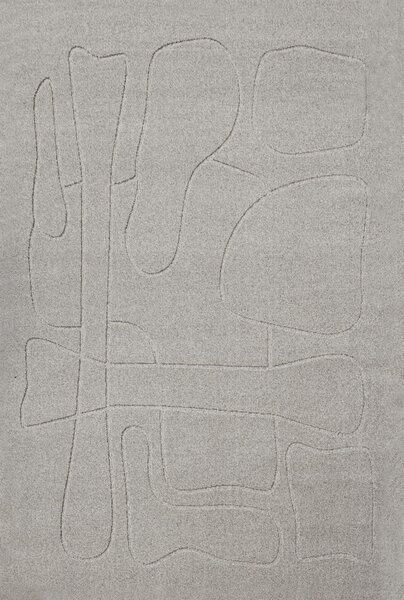 Kusový koberec vlněný Agnella Morphic Morphic šedý Rozměr: 133x195 cm