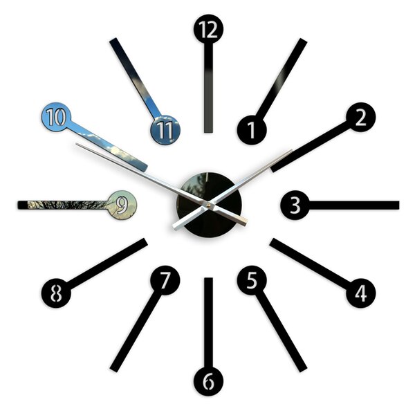 Moderní nástěnné hodiny METRO (nalepovací hodiny na stěnu)