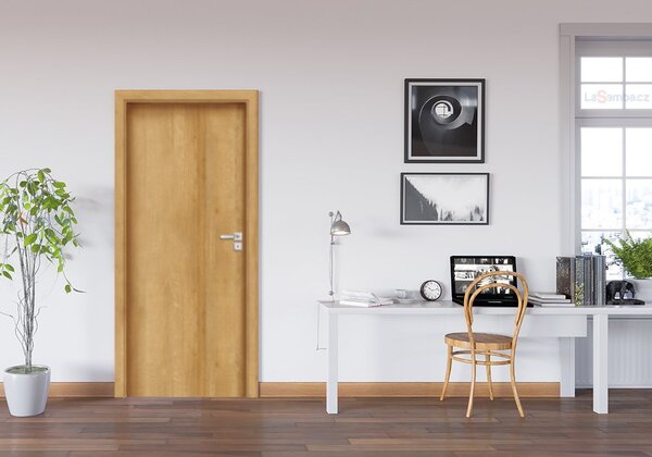 Interiérové dveře EGO LINE LIMES 1 - Dub Evropský B639, pravé "60", zámek pro BB, voština
