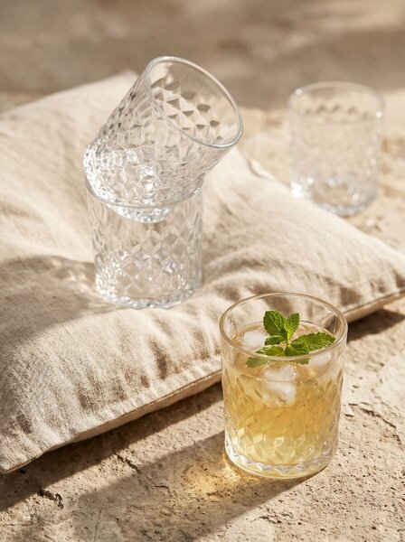 Sinsay - Sada sklenic s reliéfním vzorem 4 pack - clear