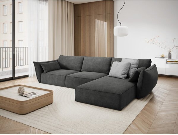 Šedá rohová pohovka (pravý roh) Vanda – Mazzini Sofas