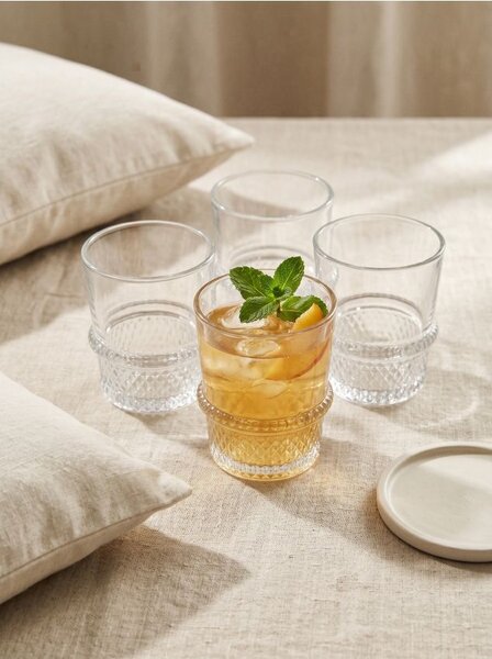 Sinsay - Sada sklenic s rýhováním 4 pack - clear