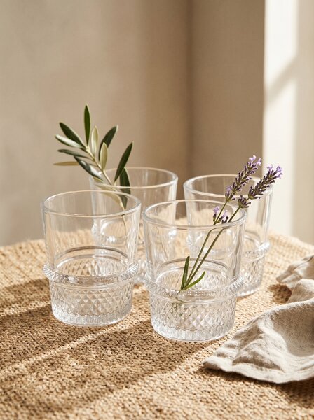 Sinsay - Sada sklenic s rýhováním 4 pack - clear
