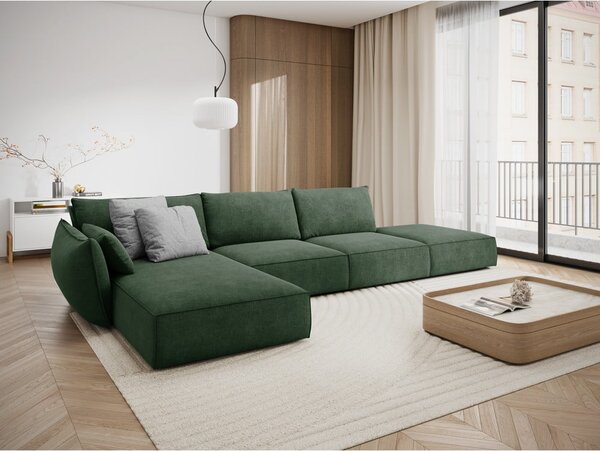 Tmavě zelená rohová pohovka (levý roh) Vanda – Mazzini Sofas