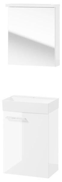 KOUPELNA PRO HOSTY, vysoce lesklá bílá, 50 cm MID.YOU - Koupelnové série, Online Only