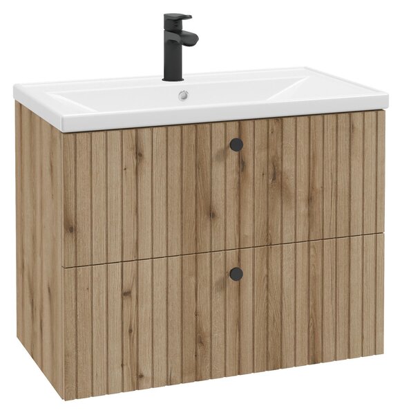 SKŘÍŇKA S UMYVADLEM, barvy dubu, barvy dubu, 80 cm MID.YOU - Koupelnové série, Online Only