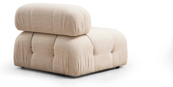 Hanah Home Rohová modulární sedací souprava Bubble 288 cm s taburetem bouclé krémová