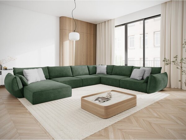 Tmavě zelená rohová pohovka (pravý roh) Vanda – Mazzini Sofas