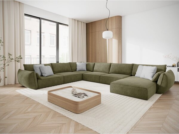 Zelená rohová pohovka (levý roh) Vanda – Mazzini Sofas
