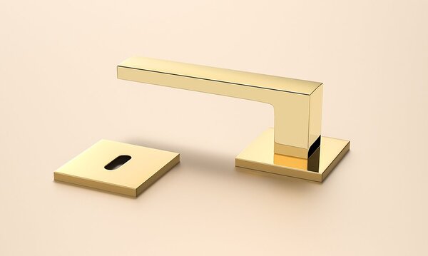 Klika Cube Q Slim - mosaz PVD (komplet 2ks)