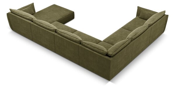 Zelená rohová pohovka (levý roh) Vanda – Mazzini Sofas