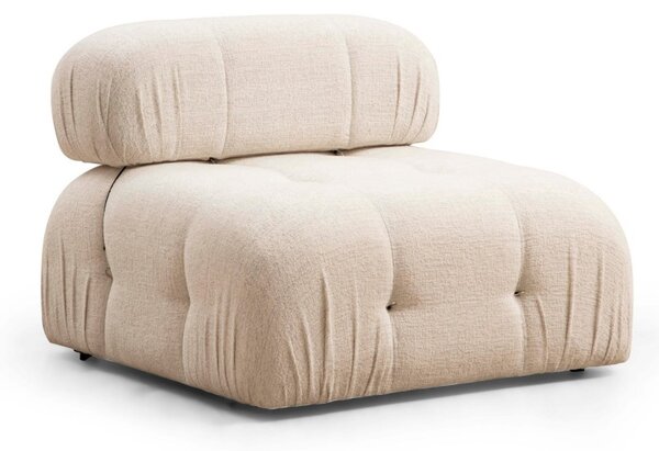 Hanah Home Rohová modulární sedací souprava Bubble 288 cm s taburetem bouclé krémová