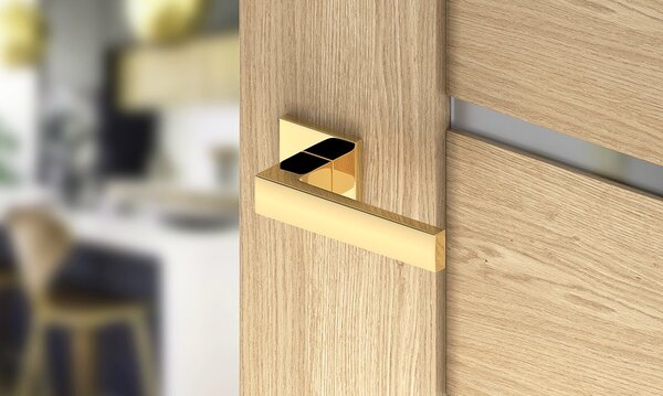 Klika Cube Q Slim - mosaz PVD (komplet 2ks)