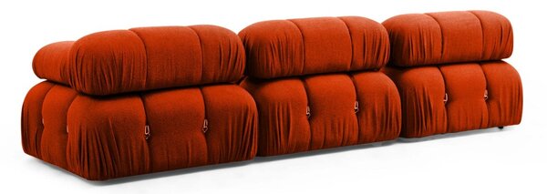 Hanah Home Rohová modulární sedací souprava Bubble 288 cm s taburetem cihlová
