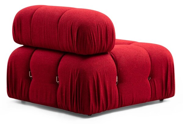 Hanah Home Rohová modulární sedací souprava Bubble 288 cm s taburetem červená