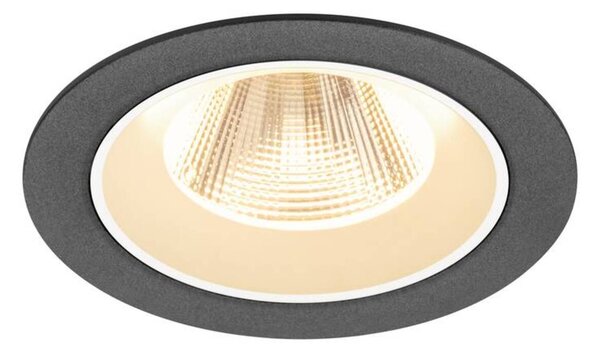 BIG WHITE SLV NUMINOS M Stropní vestavné svítidlo, 2700 K, 20°, IP20, kulaté, černé / bílé 1009596