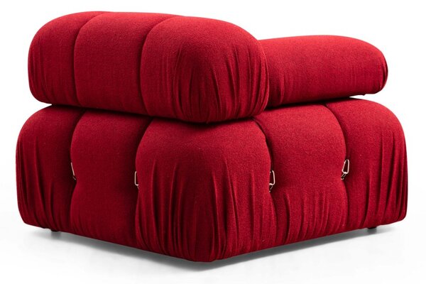 Hanah Home Rohová modulární sedací souprava Bubble 288 cm s taburetem červená