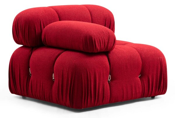 Hanah Home Rohová modulární sedací souprava Bubble 288 cm s taburetem červená