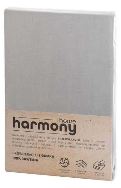 SATÉNOVÉ PROSTĚRADLO HARMONY 160X200 CM STŘÍBRNÉ