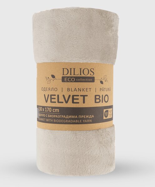 Dilios Velvet BIO deka Barva: ecru - krémová, Rozměr: 130 x 170 cm