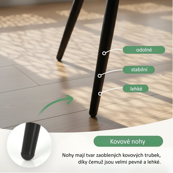 Ak furniture Čalouněná jídelní židle Lumo lahvově zelená