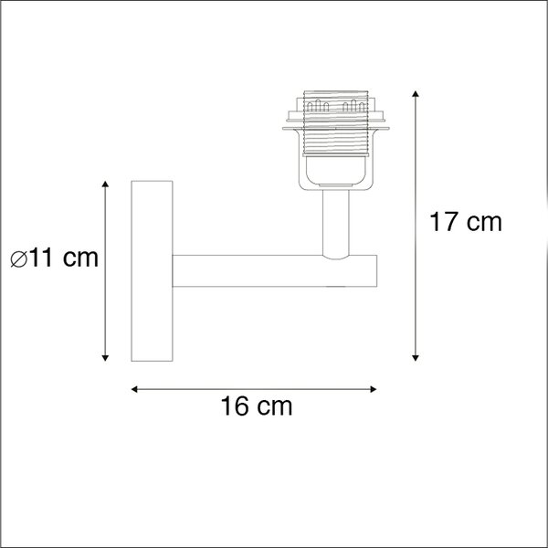 Moderní nástěnná lampa tmavě šedá 1-světlo s vypínačem - Combi