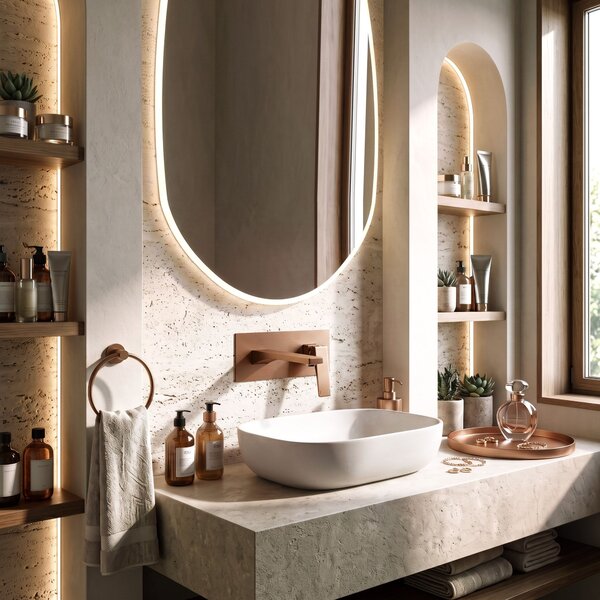 Podomítková vanová baterie PREMIUM REA Joe Brush Copper
