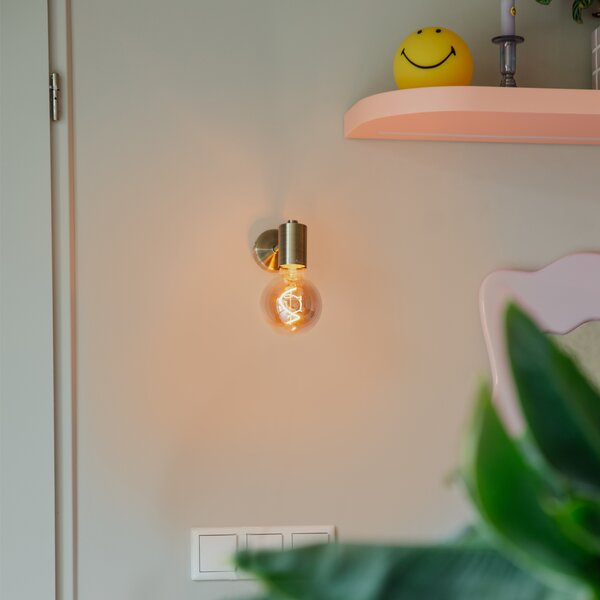 Průmyslová nástěnná lampa bronzová - Facil