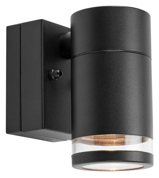 Markslöjd LED venkovní nástěnné svítidlo Luno, černé, 1 svítidlo, IP65, stmívatelné., stmívatelný, Černá, Hliník, Skandinávský