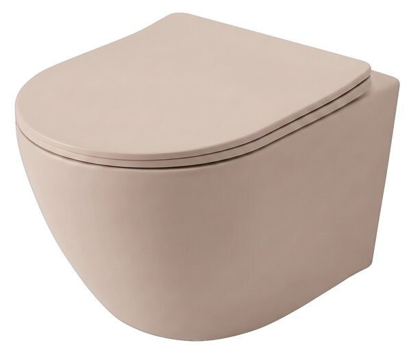 Sada Závěsné WC Focus + Umyvadlo na Desku Rea Focus Taupe
