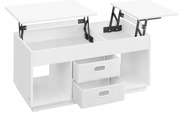 SONGMICS Konferenční stolek Vasagle Uma s výsuvnou deskou 100 cm bílý