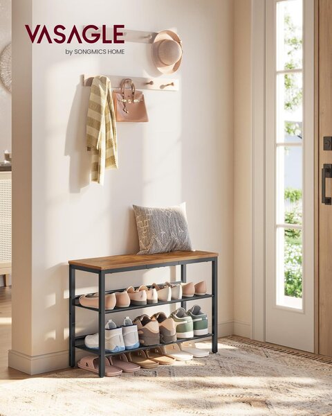 SONGMICS Botník Vasagle Melas 53 cm černý/hnědý