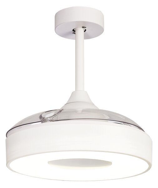 Mantra 8219 Coin Mini, rozvinovací ventilátor se svítidlem a dálk. ovladačem, LED 45W 2700-5000K, bílá, průměr 43/90cm
