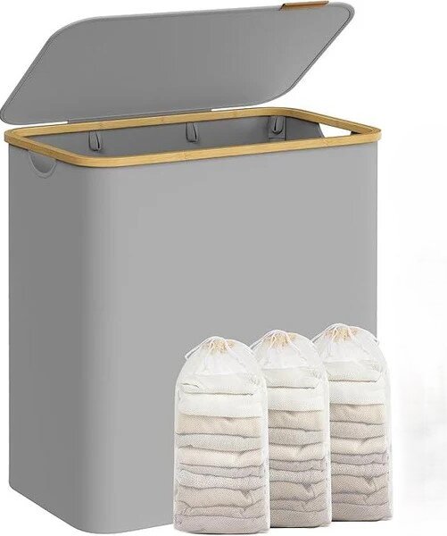 SONGMICS Koš na prádlo Leslie 150 L šedý