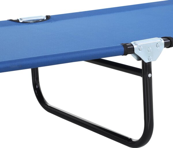Skládací polohovací sluneční lehátko Outsunny s 5 nastavitelnými polohami pro zahradu, venkovní bazén, terasu, kempování, nosnost 120 kg, 188x56x28 cm