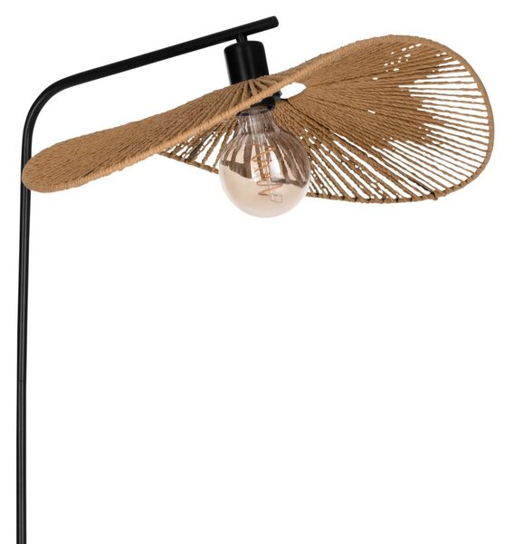 EGLO Stojací lampa Siruela, hnědá, výška 160 cm, papírové lanko, E27, Hnědá / rez, Obývací pokoj / jídelna, Papír / lunolit / lunopal, stojací lampa