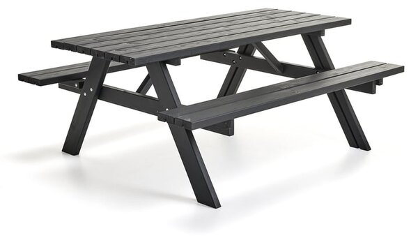 AJ Produkty Piknikový stůl TUNDRA, 1770 mm, černý