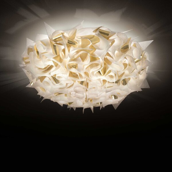 SLAMP VELCL00WHG00000000EU Veli Aurea Large, bílo-zlaté stropní svítidlo, 3x12W E27, prům. 78cm