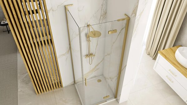 Sprchová kabina REA Hugo 90x90 Gold Brush